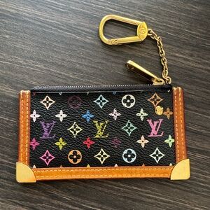 Louis Vuitton Black Multicolor Monogram Key Pouch